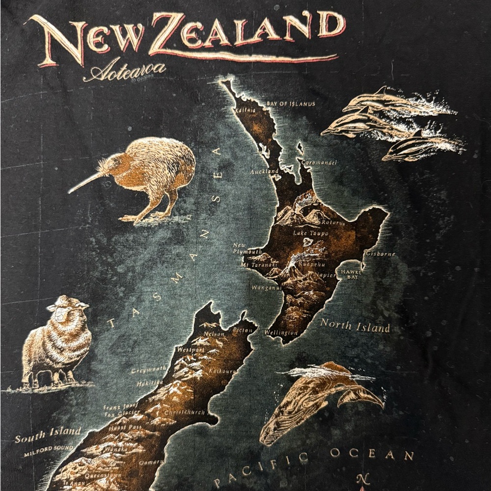 Y2K New Zeland Geographic Native Shirt Size XL Streetwear Overseas Vintage